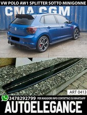 VW POLO AW1 SPLITTER SCHWARZ GLÄNZEND UNTER SEITENSCHEINWERFER UNTERE TÜRLEISTE