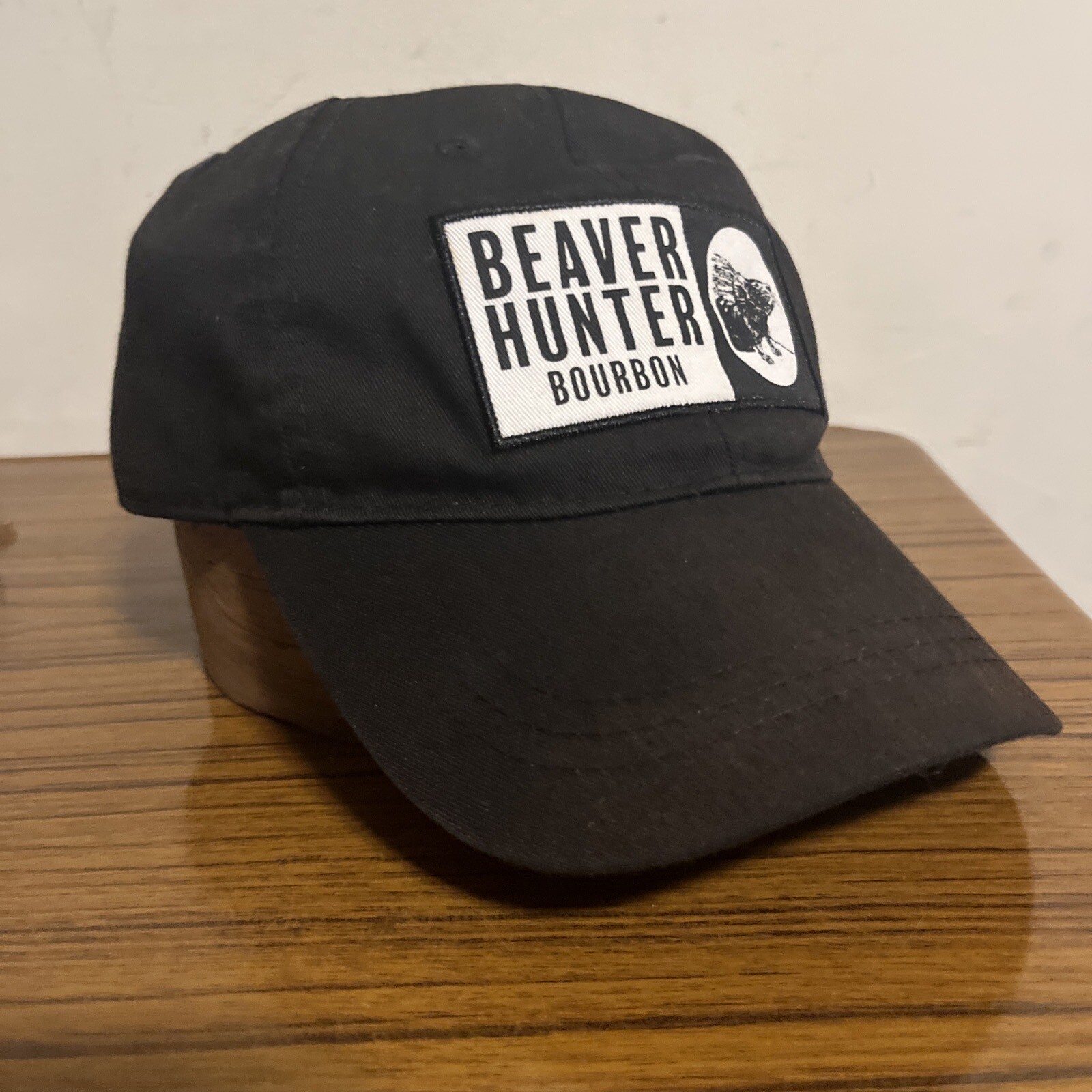 Beaver Hunter Bourbon Hat Black Snap Back Ball Ca… - image 4
