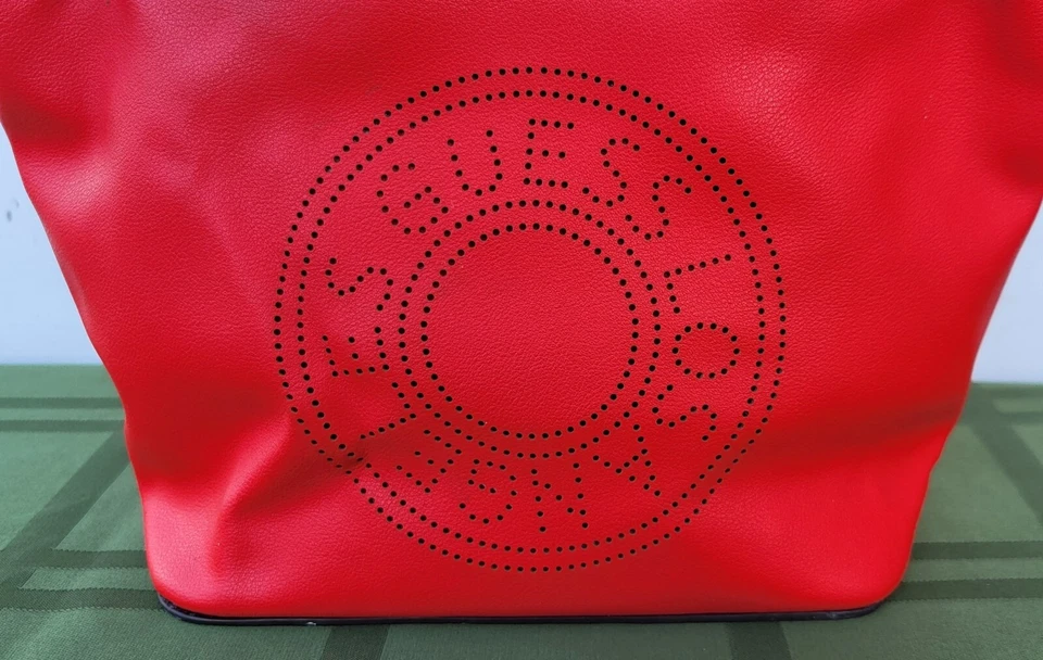 Red Guess Los Angeles Bucket Purse / Bag with Drawstring Closure - Image 2 of 4