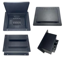 PROCRAFT GAP LID FLOOR POCKET W/ 2) FEMALE 4 CHANNEL XLR CAT5 EXTENDER SNAKE