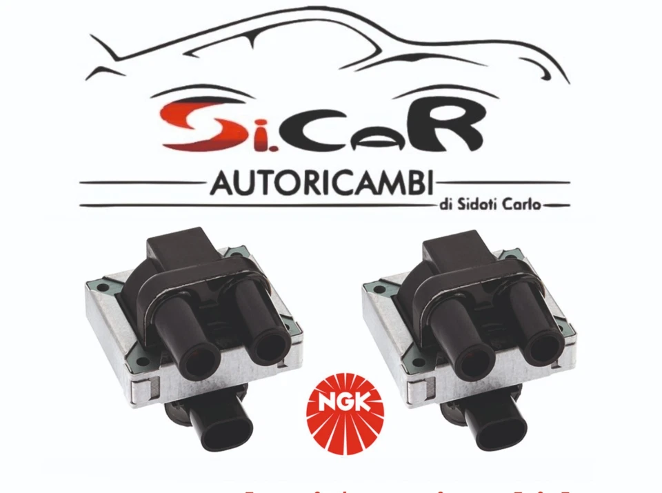 2 BOBINE ACCENSIONE NGK PER FIAT SEICENTO E SEICENTO VAN 0.9 E 1.1 COD. 48013 - Imagen 3 de 4