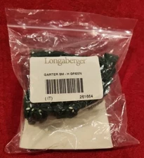 NEW Longaberger Small Garter Heritage Green #261664 100% Cotton Scotchgarded 