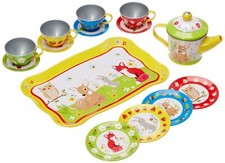 Schylling - Forest Friends Tea Time - Toy Tin Tea Set