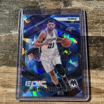 2024-25 Panini Mosaic - Epic Performers Tim Duncan #19 Ice Mosaic Prizm /125