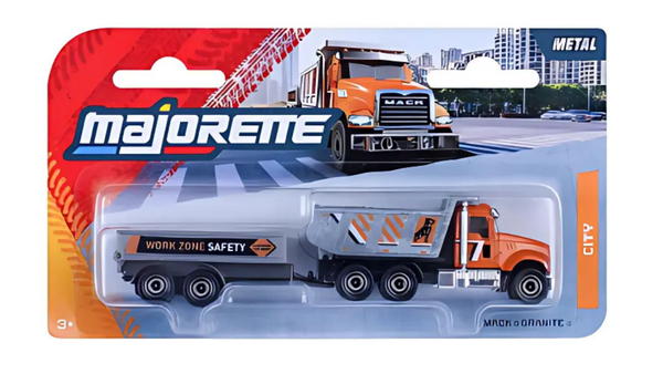 Majorette City Mack Granite + Trailer 8503002001 NEW Diecast Metal Model-image