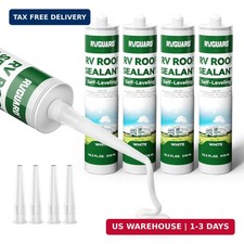 RVGUARD New RV Roof Sealant 4 Pack, Fast Self-Leveling Lap Sealant 10.3oz Waterp