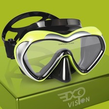 Scuba Diving Anti-Fog Panoramic Snorkel Goggles, Adult Mirror Swim Single Len...