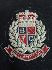 25 x custom made hand embroidered bullion wire badges