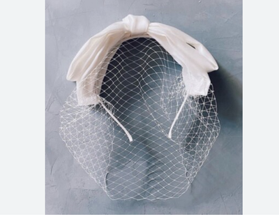 Kristin Ess veil headband box wedding vintage bow Ivory wedding NWT bridal Kristin Ess | Accessories | New Kristin Ess Bright White  main image 2