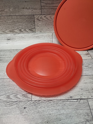 NEW Tupperware Flat Out Flatout Bowl & Liquid Tight Seal 3 Cups Orange 