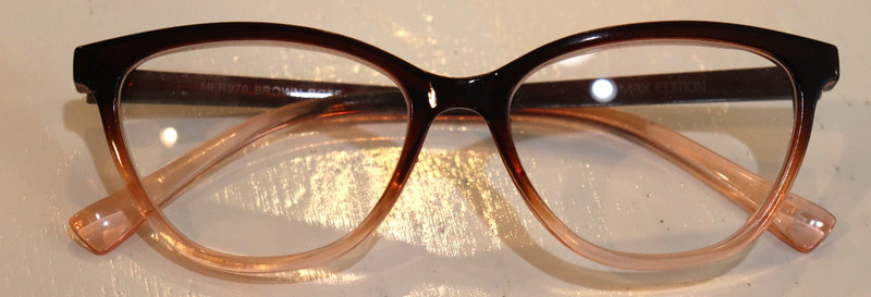 Women’s Eyeglasses Frame 2 Tone Black to Clear