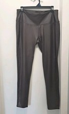 Time and Tru Women  s Leggings Brown XL Long Stretch Nylon Spandex
