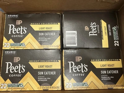 Peet's Coffee Sun Catcher Light Roast Keurig Pods 4 x 22ct (88 K-Cups) 12/2025