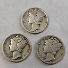 1931, 1931-D and 1931-S 10C Mercury Dimes 90% Silver #69