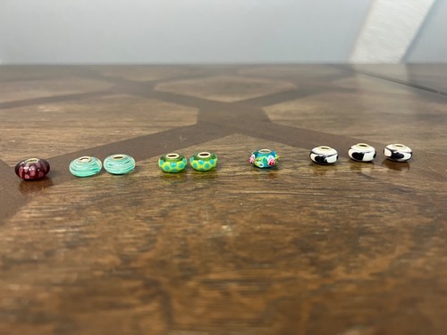 Assorted Glass Beads Lot of 9 Pcs
