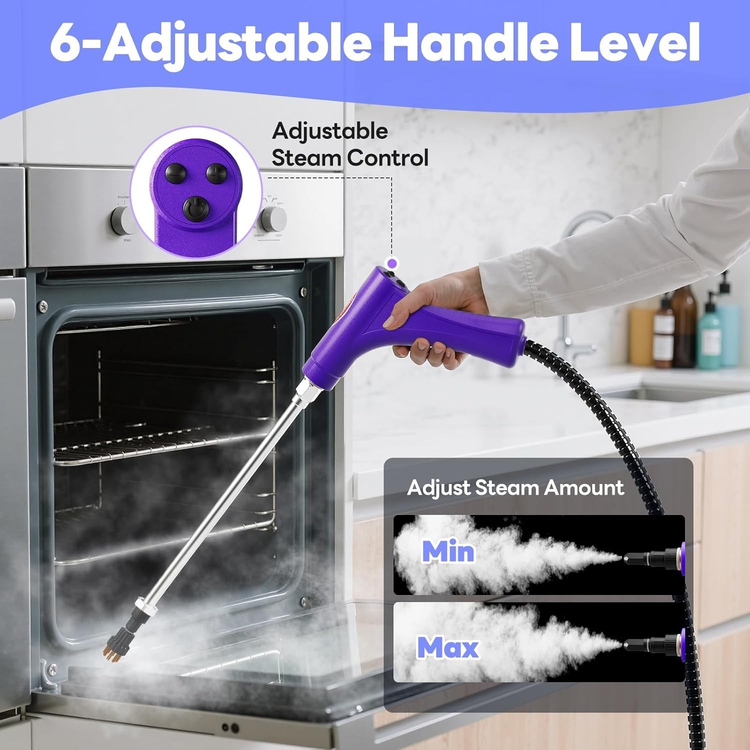 Handheld Steam Cleaner,15-in-1 High Pressure Steamer for Home,Kitchen, Tile,Car