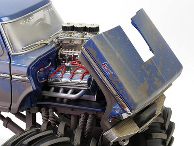 1974 Ford F-250 Monster Truck with 66-Inch Tires Blue 