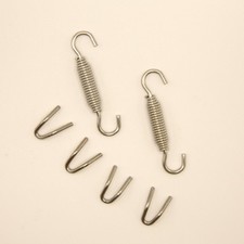Titanium Hook And Tension Spring For Slip Connector 4 Hooks And 2 Springs Set Titanium Hook And Tension Spring For Slip Connector 4 Hooks And 2 Springs Set