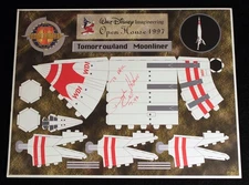 Disneyland 1997 New Tomorrowland Rocket Design SIGNED Imagineer Douglas Hartwell