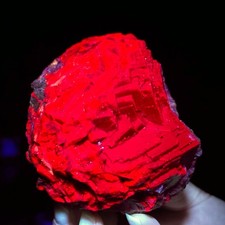 1.38LB Natural Black Rose Fluorescent Cube Fluorite Specimen/Glow Under UV Light