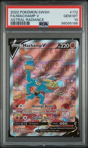 Machamp V 172/189 Astral Radiance Pokemon PSA 10 \*186