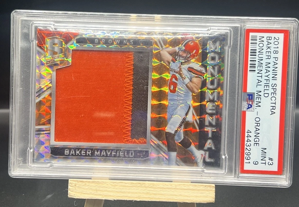 Baker Mayfield Panini Spectra Monumental Memorabilia #3 Orange