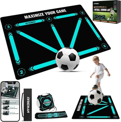 Fußballtrainingsmatte mit Video Trainingsschutzmatte für Kinder Ballkontrolle 12
