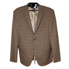 Eleganza Black Giorgio Sanetti Modern Fit 48R Brown Jacket Blazer Sport Coat
