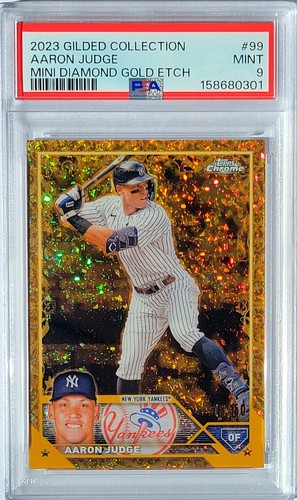 2023 Topps Gilded Mini Diamond Gold Etch  AARON JUDGE #99  PSA 9 18/50 YANKEES
