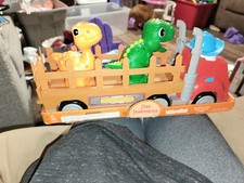 Talking Dino Transporter Toy Truck with Dinosaurs