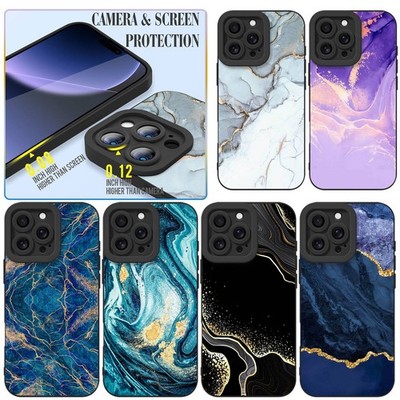 Marble Silicone Phone Cover Case For Samsung Galaxy S25 Ultra S24 S2+6 iPhone 16