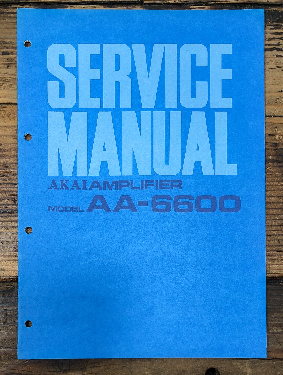 Akai AA-6600  Service Manual *Original*