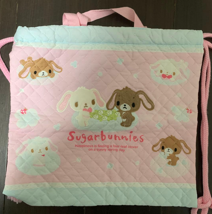 Sanrio Sugar Bunnies Kids Sweets Backpack Pink Super Rare from