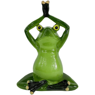 Harz Tier Yoga Figur grüne Farbe für Meditationsbereich Wohnzimmer Schlafzimme