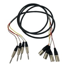 Belden 4 Channel Male 1/4 Phone to 3-Pin Neut...