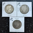 Barber 90% Silver Half Dollar 50c Liberty Coins (Lot of 3) 1906, 1906-D, 1906-O