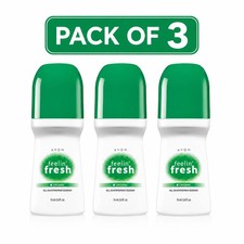 3-AVON FEELIN FRESH ORIGINAL ROLL-ON ANTIPERSPIRANT DEODORANT 2.6 FL OZ