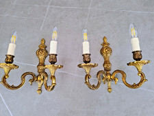 Pair of Beautiful Large  Twin Vintage French Brass/Bronze Wall lights/Sconces