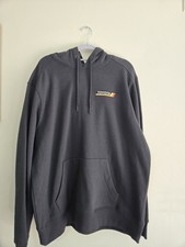Retro TOYOTA logo District Charcoal Gray Hoodie Rare XL Mens