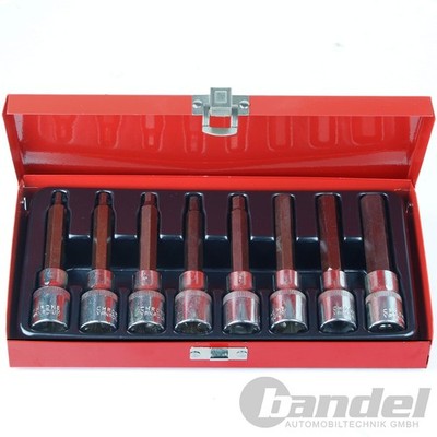 BIT-EINSATZ-SATZ INNEN-6-KANT BIT LANG NUSS 1/2 ZOLL 4-14mm INNENSECHSKANT 8-tlg