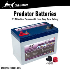 Predator PR12-1750-DPX 12v 125ah Dual Purpose Battery 306*169*216