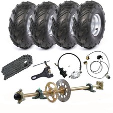 44'' Rear Axle Kit Wheel Hub Brake Assembly Tire for ATV Quad Buggy Golf Cart US