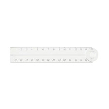 Muji Polycarbonate Double Ruler 15.30cm Clear From Japan