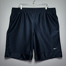 VTG Y2K Nike Mesh Gym Shorts - Navy Blue - Polyester - Basketball - Mens 2XL XXL