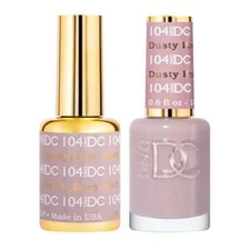 DND DC Soak Off Gel Polish + Matching Nail Lacquer - #104 Dusty Peach
