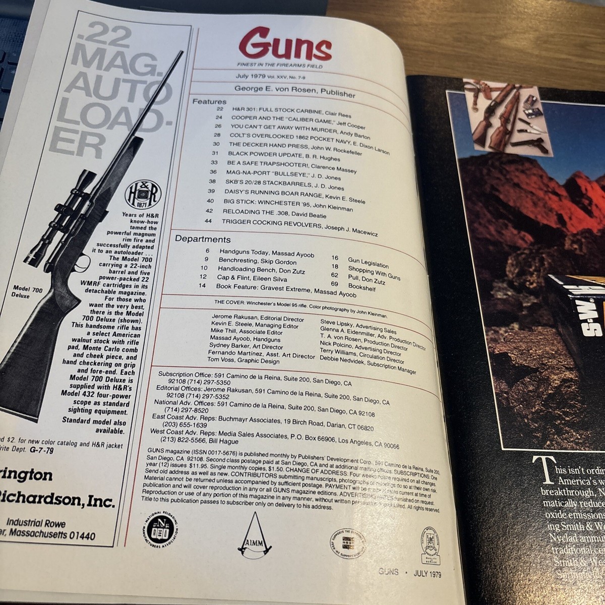 コルト 雑誌セット GUNS Magazine July 1979 Colt's Navy, H&R 301 Carbine | eBay