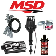 MSD BLACK Ignition Kit  Digital 6AL/Distributor/Wires/Coil - Ford 351W Small Cap