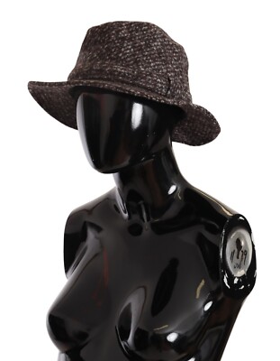 DOLCE & GABBANA Mütze grau meliert gemischt strukturiert Tweed Capello Gr.57/...