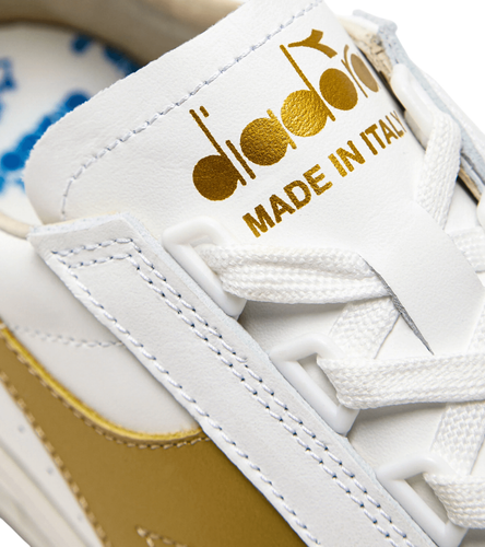 Diadora Scarpa Sneaker B.Elite ’84 Bianco Oro Italia Unisex 201.181586 new SS25 - Imagen 5 de 6