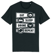 EAT SLEEP DRONE QUADCOPTER - Pilot Controller Flight Flying T-Shirt